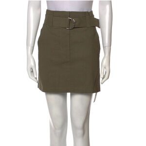 A.L.C. Olive Green Belted Mini Skirt Sz 0